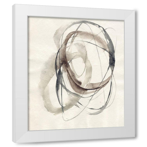 Spiral Hoops I White Modern Wood Framed Art Print by Goldberger, Jennifer