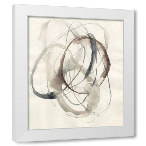 Spiral Hoops II White Modern Wood Framed Art Print by Goldberger, Jennifer