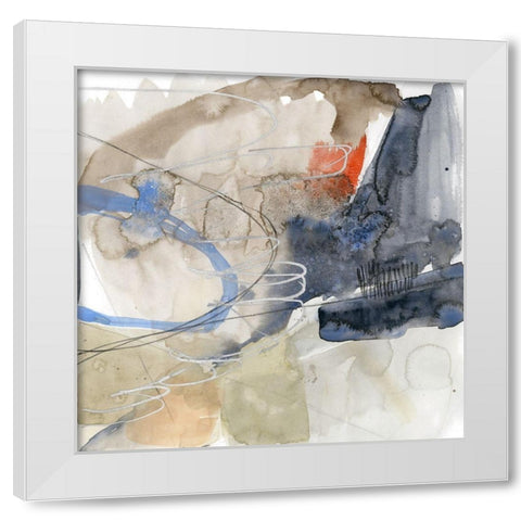 Abstract Coordinates II White Modern Wood Framed Art Print by Goldberger, Jennifer