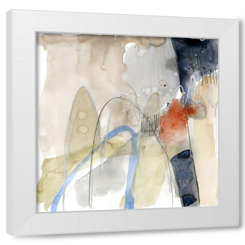 Abstract Coordinates IV White Modern Wood Framed Art Print by Goldberger, Jennifer