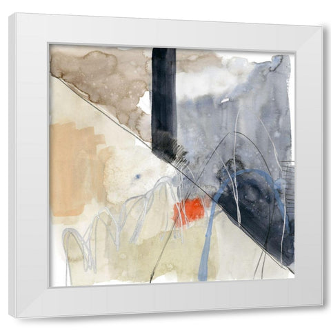 Abstract Coordinates VI White Modern Wood Framed Art Print by Goldberger, Jennifer