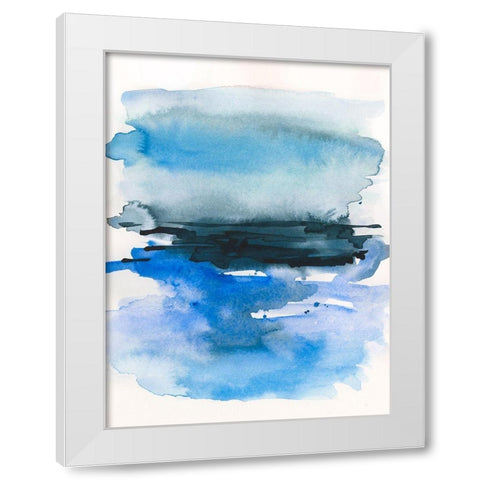 Sea Swath I White Modern Wood Framed Art Print by Barnes, Victoria