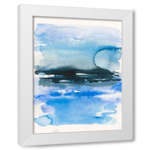 Sea Swath II White Modern Wood Framed Art Print by Barnes, Victoria