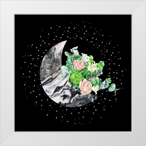 Luna I White Modern Wood Framed Art Print by Wang, Melissa