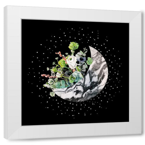 Luna II White Modern Wood Framed Art Print by Wang, Melissa