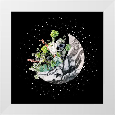 Luna II White Modern Wood Framed Art Print by Wang, Melissa