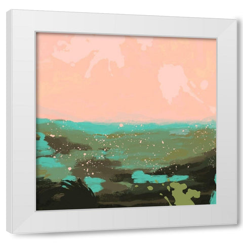 Neon Expanse I White Modern Wood Framed Art Print by Green, Jacob