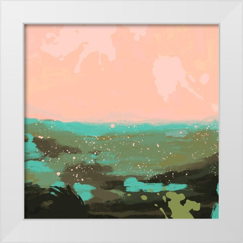 Neon Expanse I White Modern Wood Framed Art Print by Green, Jacob