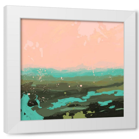Neon Expanse II White Modern Wood Framed Art Print by Green, Jacob