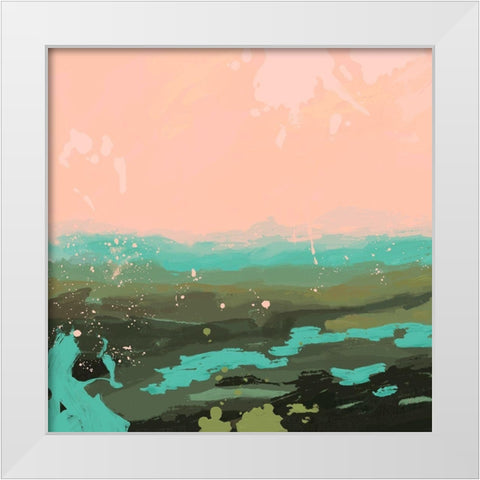 Neon Expanse II White Modern Wood Framed Art Print by Green, Jacob