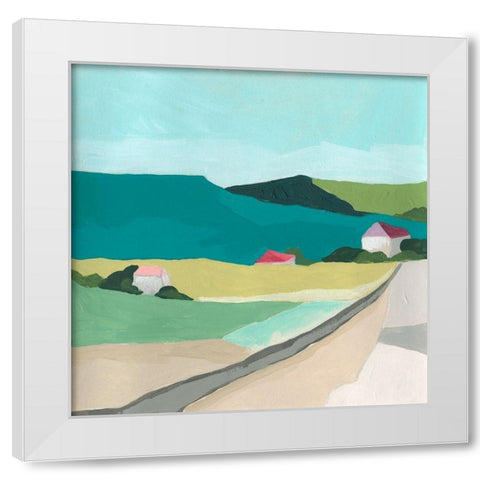 Farm Vista II White Modern Wood Framed Art Print by Vess, June Erica