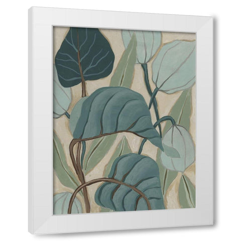 Slate Palms II White Modern Wood Framed Art Print by Vess, June Erica