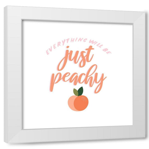 Peachy Keen II White Modern Wood Framed Art Print by Popp, Grace