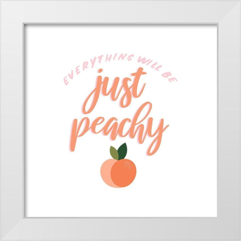 Peachy Keen II White Modern Wood Framed Art Print by Popp, Grace