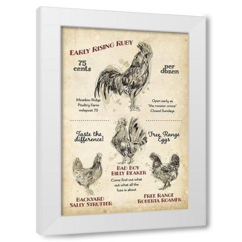 Hen House I White Modern Wood Framed Art Print by Studio W