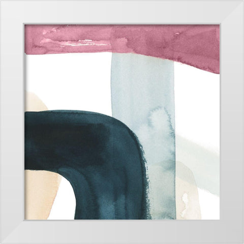 Custom Moderne V White Modern Wood Framed Art Print by Popp, Grace