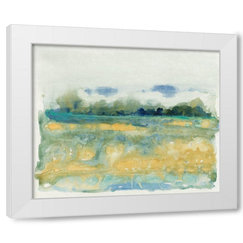 Flowing Landscape I White Modern Wood Framed Art Print by OToole, Tim