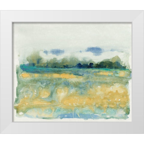 Flowing Landscape I White Modern Wood Framed Art Print by OToole, Tim