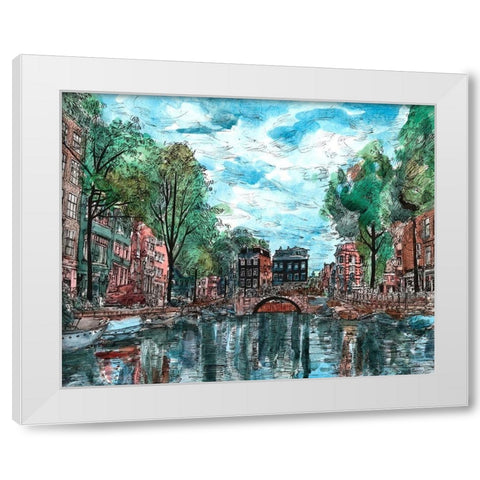 Trip to Europe II White Modern Wood Framed Art Print by Wang, Melissa