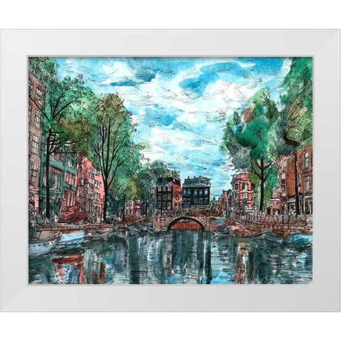 Trip to Europe II White Modern Wood Framed Art Print by Wang, Melissa