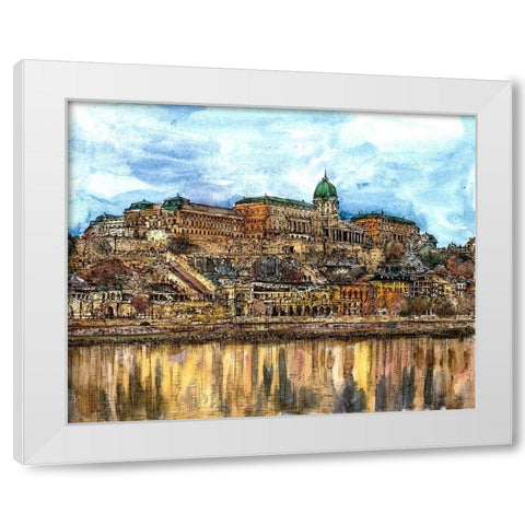 Trip to Europe III White Modern Wood Framed Art Print by Wang, Melissa