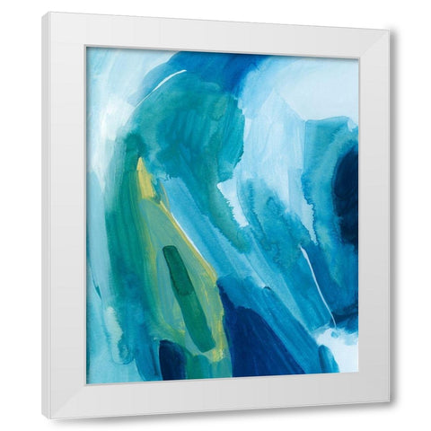 Aerial Island I White Modern Wood Framed Art Print by Popp, Grace