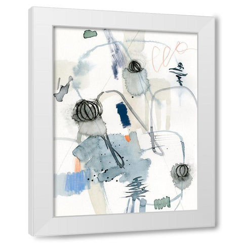 Schema II White Modern Wood Framed Art Print by Barnes, Victoria