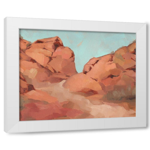 Red Rocks View I White Modern Wood Framed Art Print by Green, Jacob