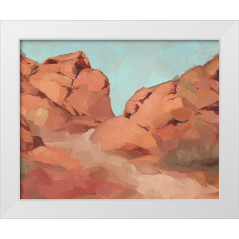 Red Rocks View I White Modern Wood Framed Art Print by Green, Jacob