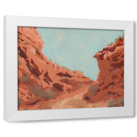 Red Rocks View II White Modern Wood Framed Art Print by Green, Jacob