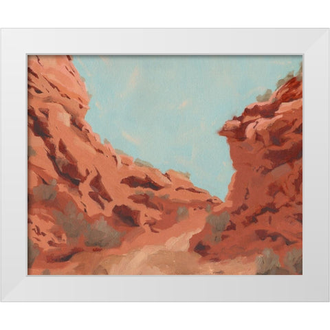 Red Rocks View II White Modern Wood Framed Art Print by Green, Jacob