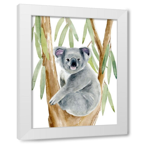 Woodland Koala II White Modern Wood Framed Art Print by Warren, Annie