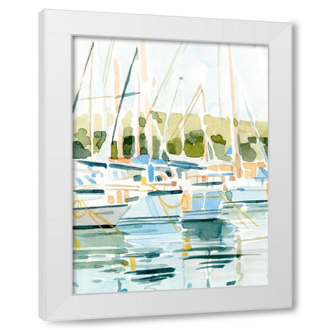 By the Bay I White Modern Wood Framed Art Print by Caroline, Emma