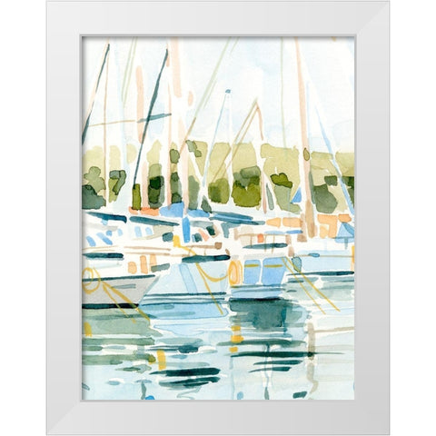By the Bay I White Modern Wood Framed Art Print by Caroline, Emma