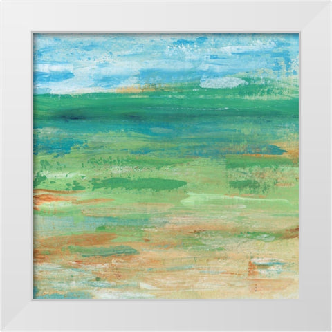 Spring Green Pasture I White Modern Wood Framed Art Print by OToole, Tim