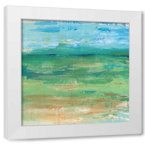 Spring Green Pasture II White Modern Wood Framed Art Print by OToole, Tim