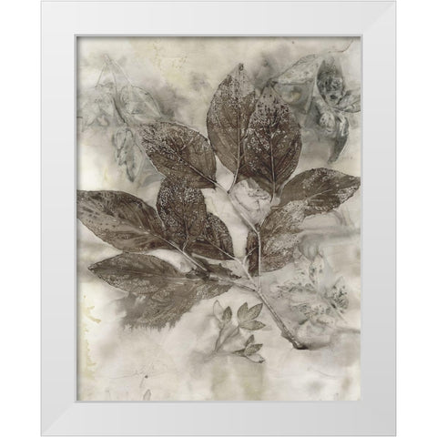 Dogwood Leaves II White Modern Wood Framed Art Print by Phillips, Kathryn