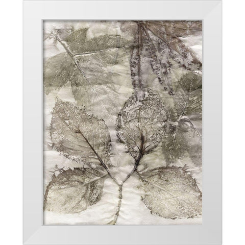 Multi Leaves II White Modern Wood Framed Art Print by Phillips, Kathryn