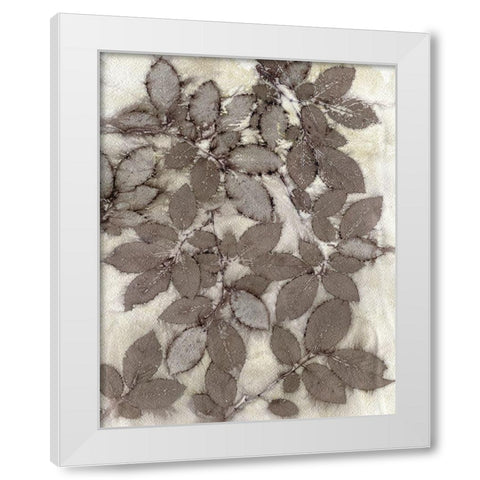 Rose Leaves White Modern Wood Framed Art Print by Phillips, Kathryn