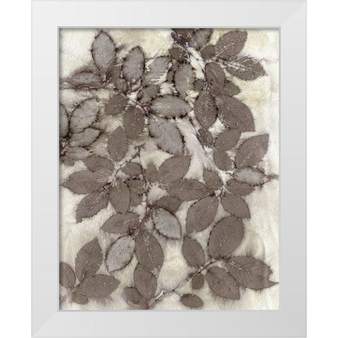 Rose Leaves White Modern Wood Framed Art Print by Phillips, Kathryn