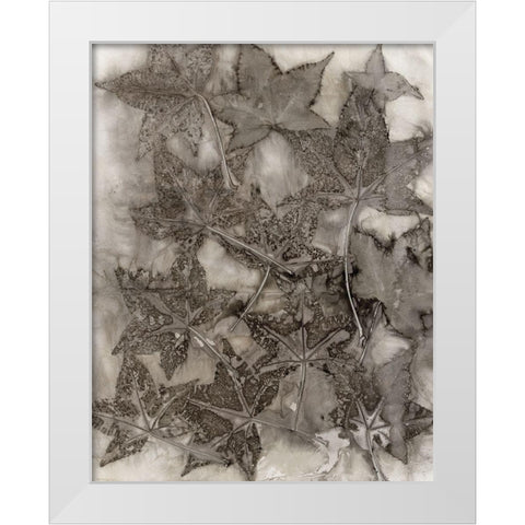 Sweet Gum Leaves White Modern Wood Framed Art Print by Phillips, Kathryn