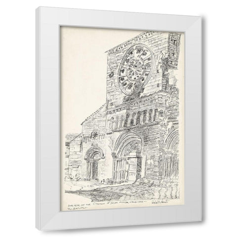 European Building Sketch III White Modern Wood Framed Art Print by Foust, Richard