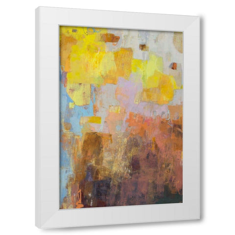 Mazed White Modern Wood Framed Art Print by Jachimiec, Sue