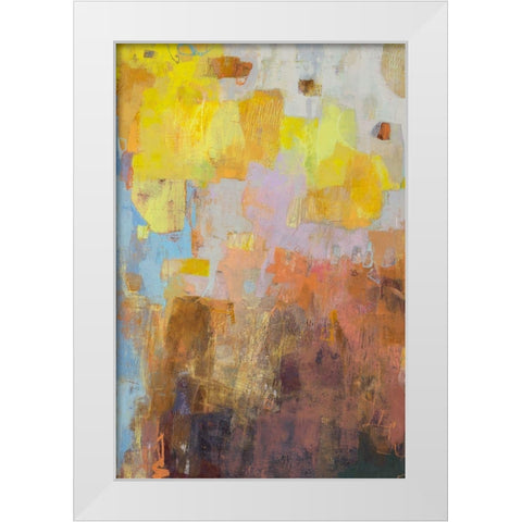 Mazed White Modern Wood Framed Art Print by Jachimiec, Sue