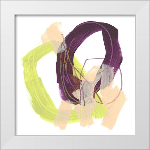 Convex Motion III White Modern Wood Framed Art Print by Vess, June Erica