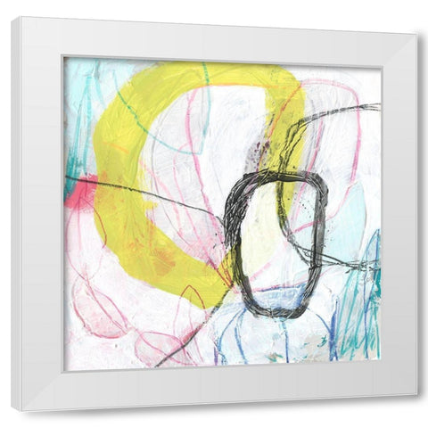 Diode I White Modern Wood Framed Art Print by Vess, June Erica