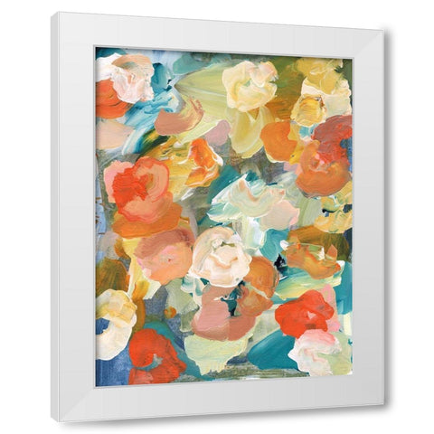 Country Flowers I White Modern Wood Framed Art Print by Fuchs, Jodi