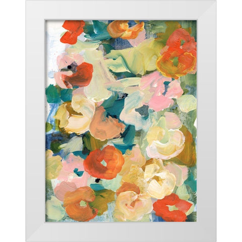 Country Flowers II White Modern Wood Framed Art Print by Fuchs, Jodi