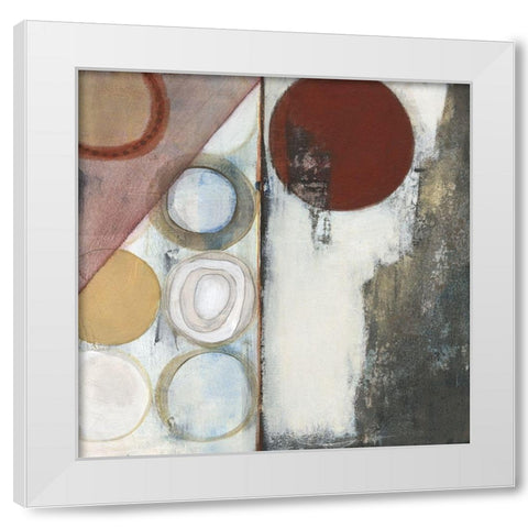 Seven Circles I White Modern Wood Framed Art Print by Fuchs, Jodi