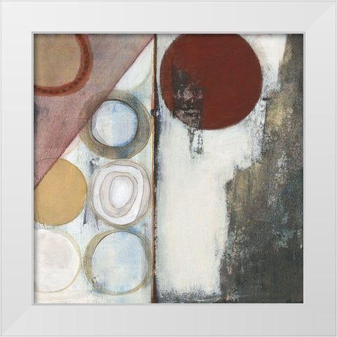 Seven Circles I White Modern Wood Framed Art Print by Fuchs, Jodi